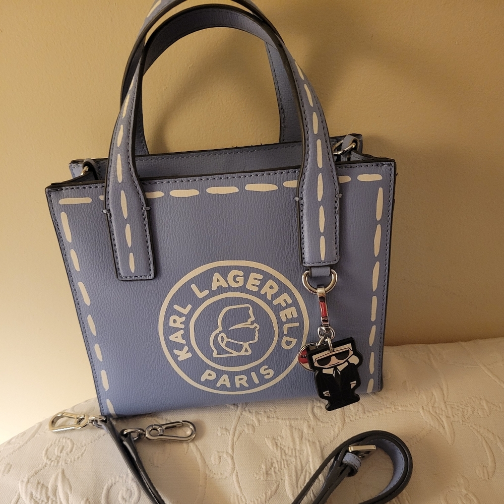 Karl largafeld Paris Nouveau leather. Small tote Bag.
